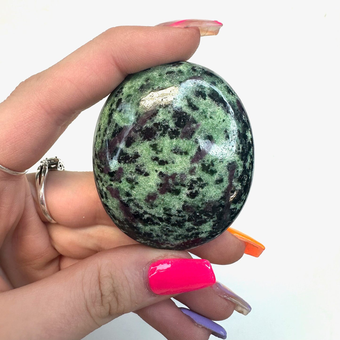 Ruby Zoisite - Palm Stone