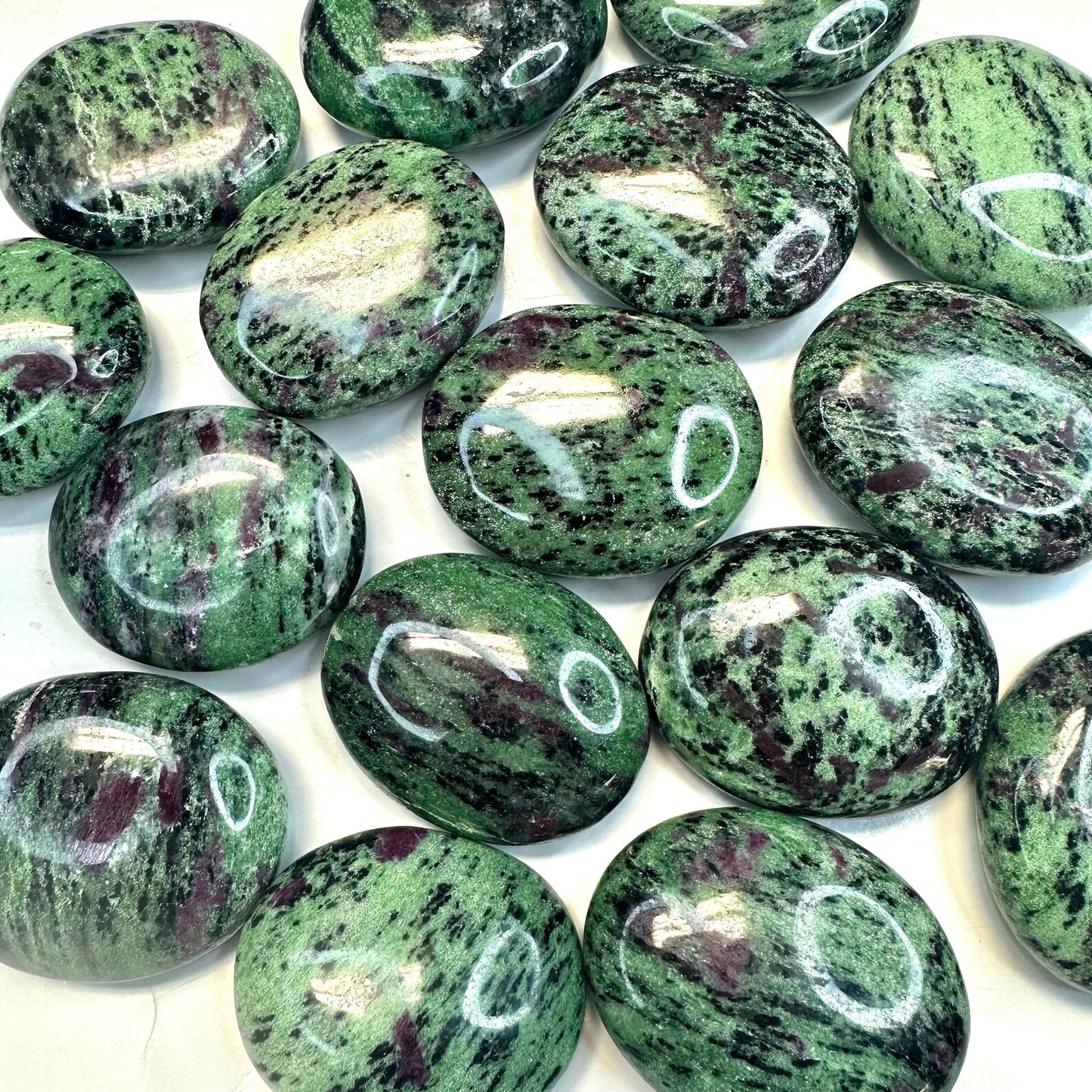 Ruby Zoisite - Palm Stone