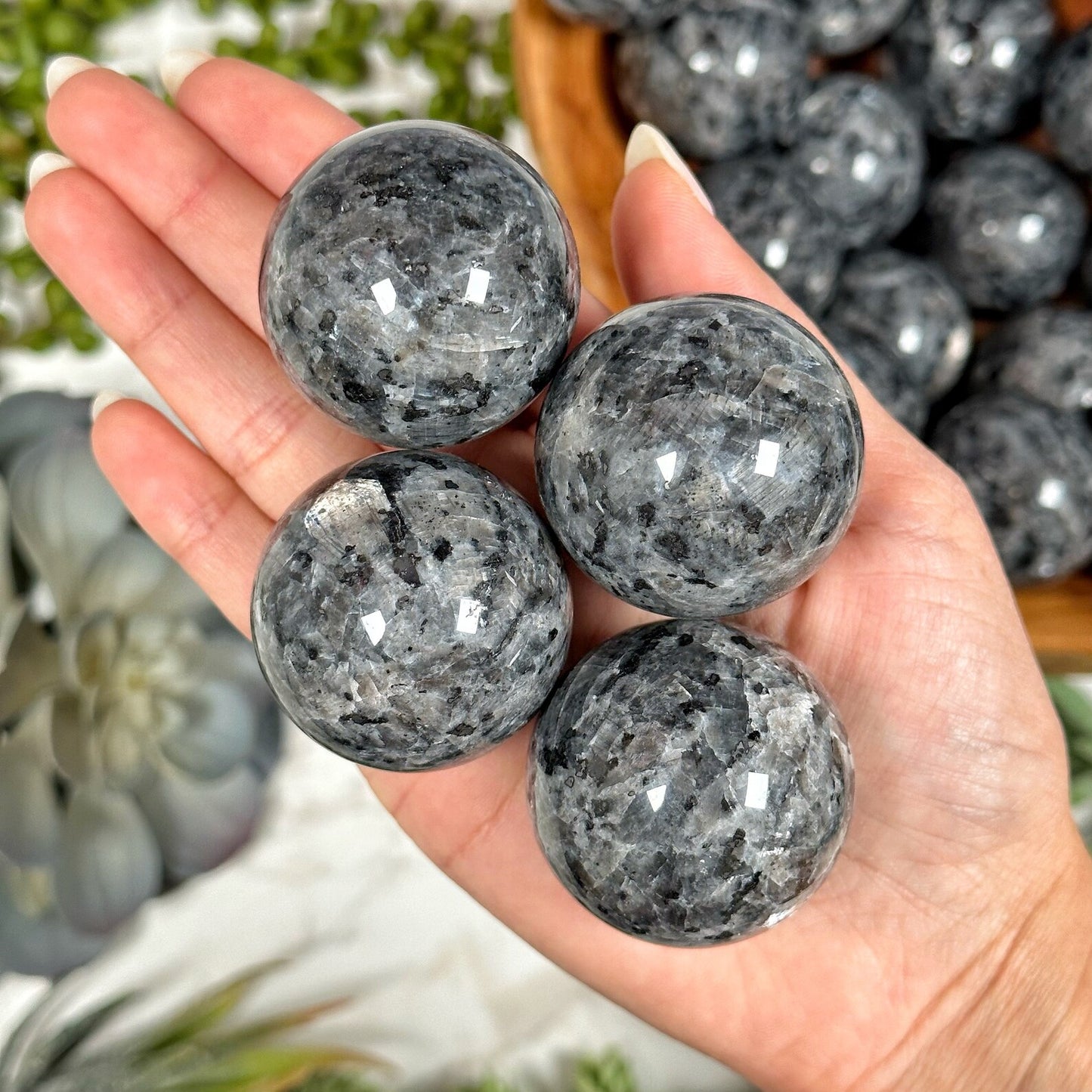 Larvikite Sphere