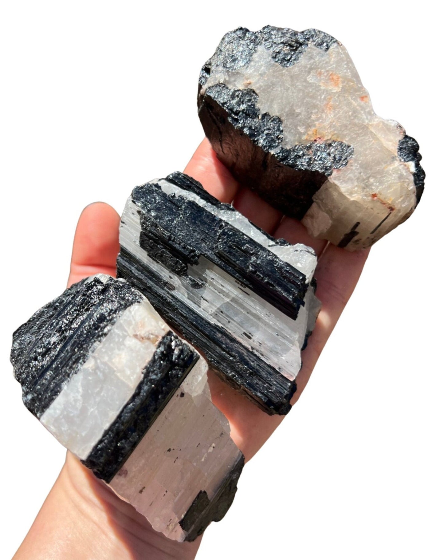 Tourmalinated Quartz Crystal - Raw