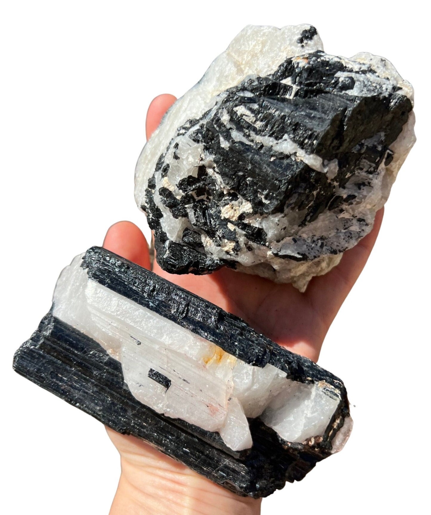 Tourmalinated Quartz Crystal - Raw