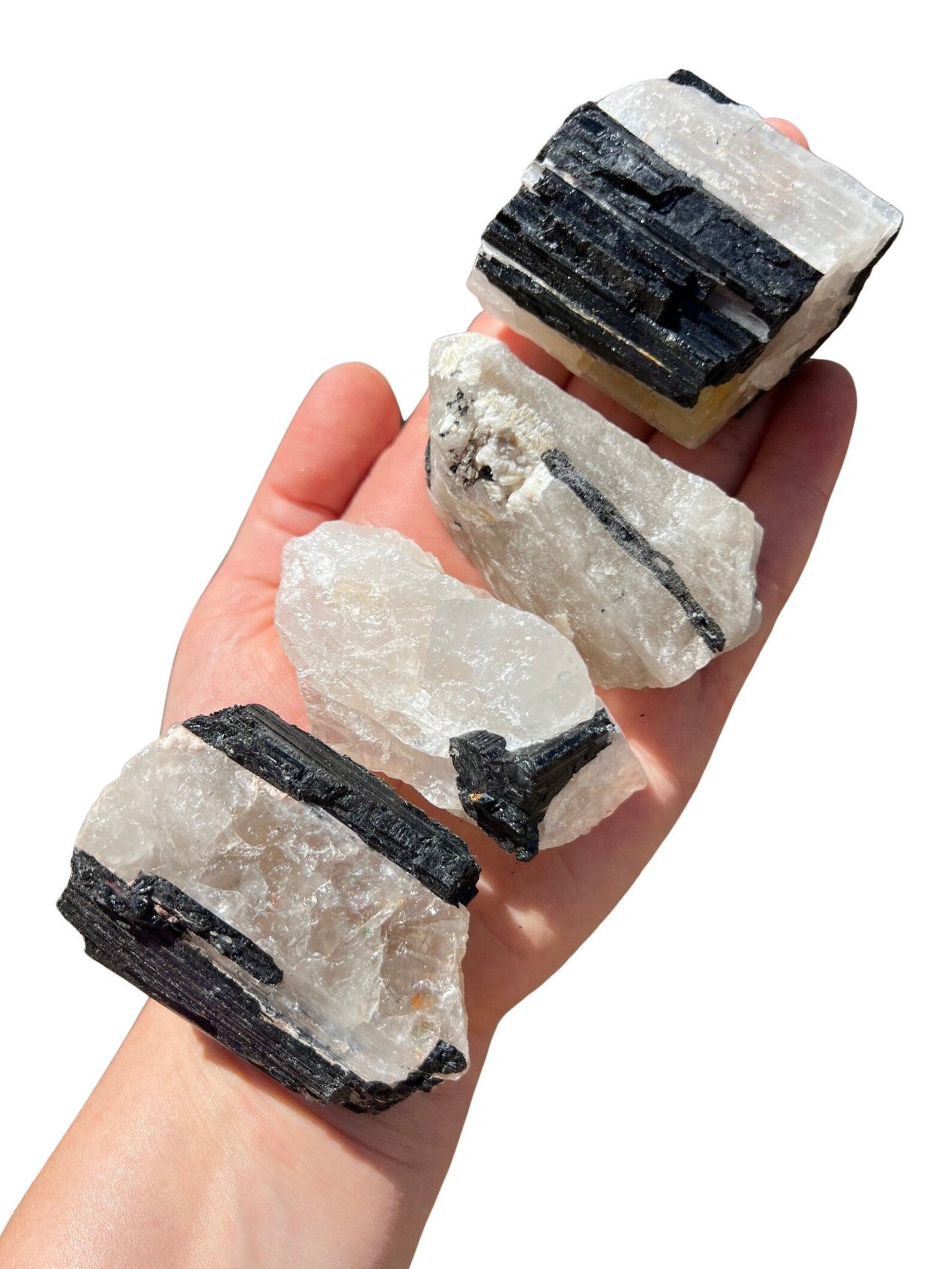Tourmalinated Quartz Crystal - Raw