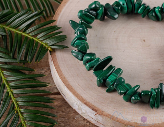 Malachite - Crystal Chip Bracelet