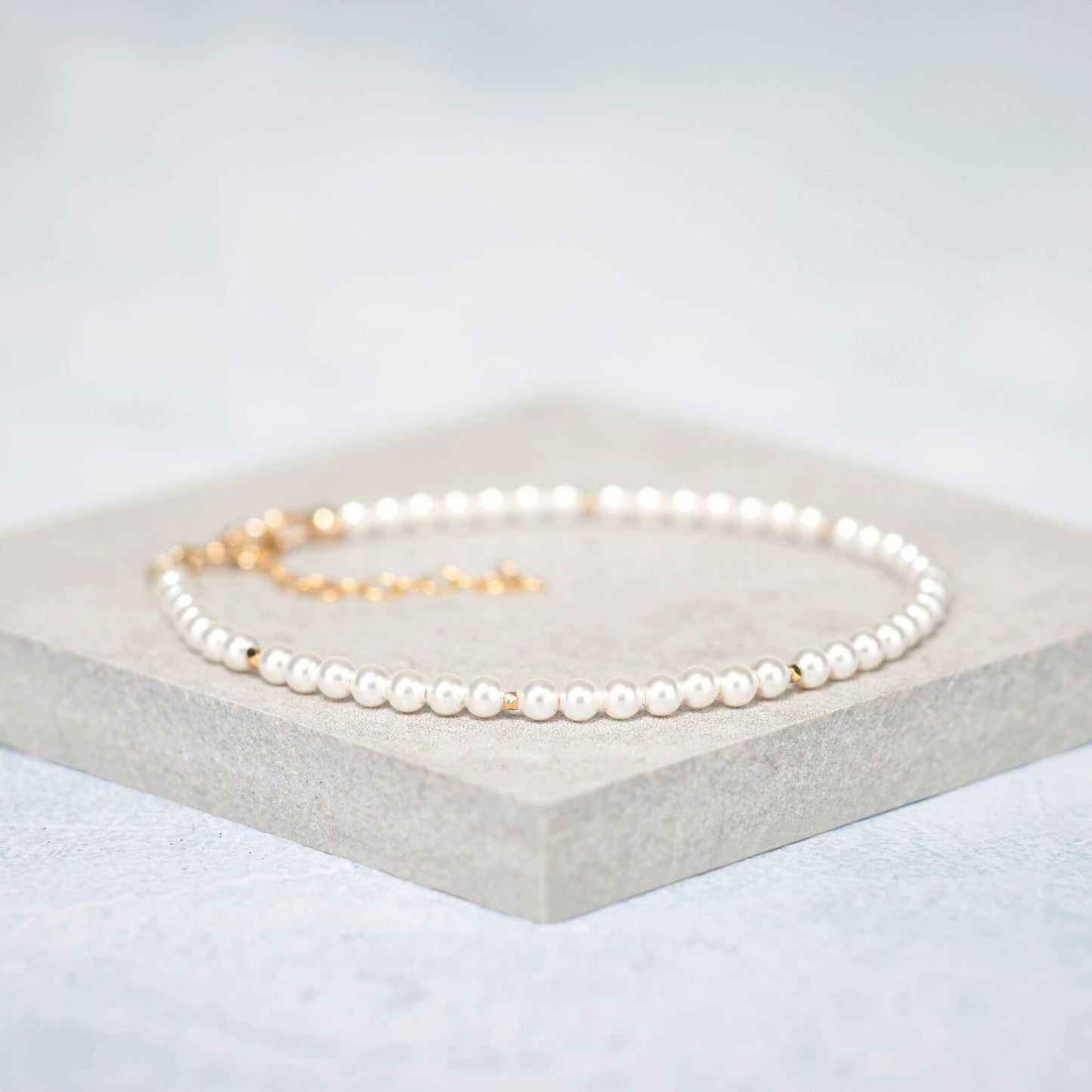 Pearl Bracelet - Dainty, Gold Filled