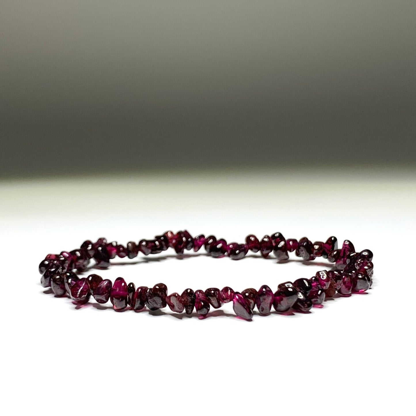 Garnet - Crystal Chip Bracelet