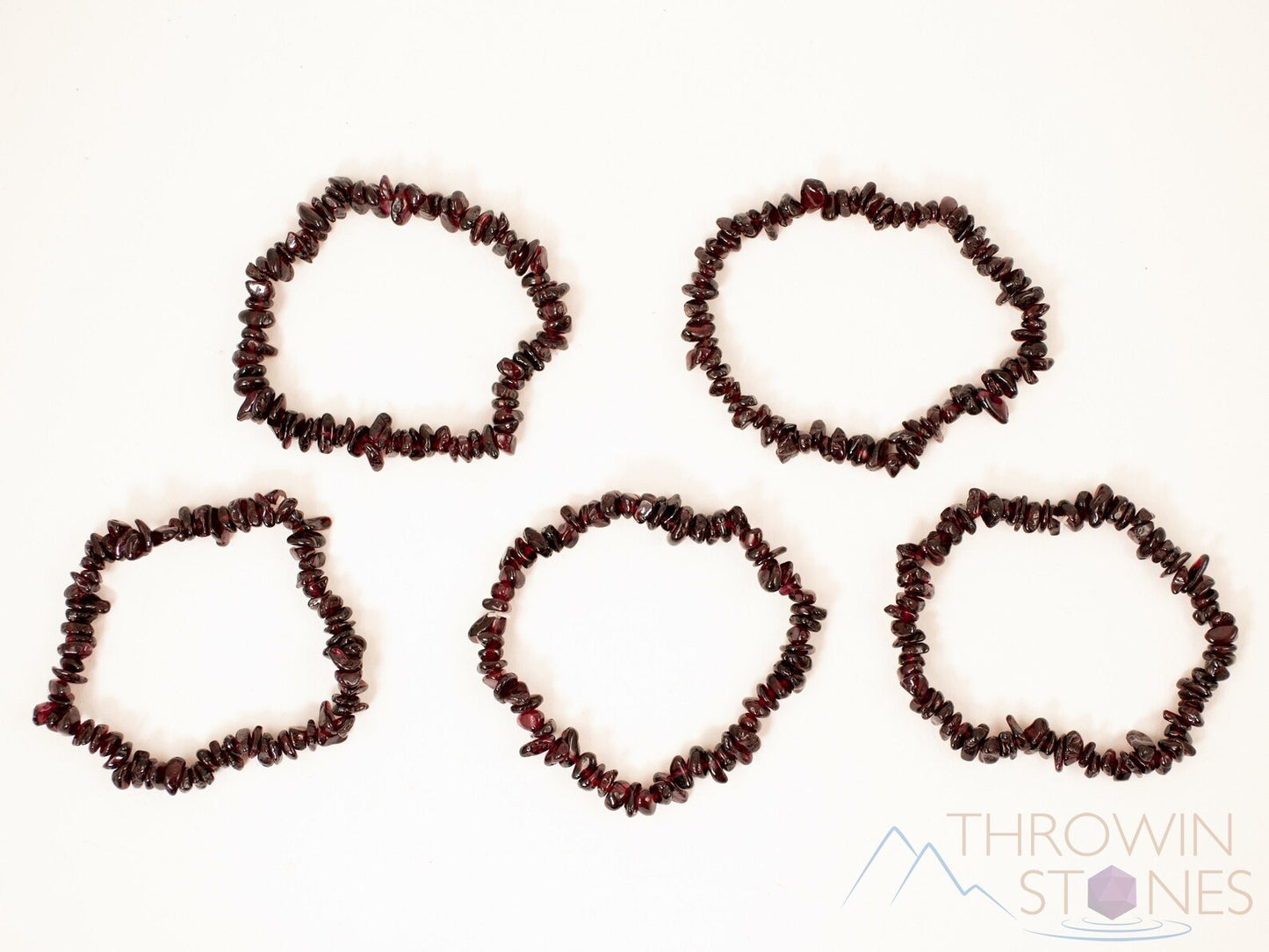 Garnet - Crystal Chip Bracelet