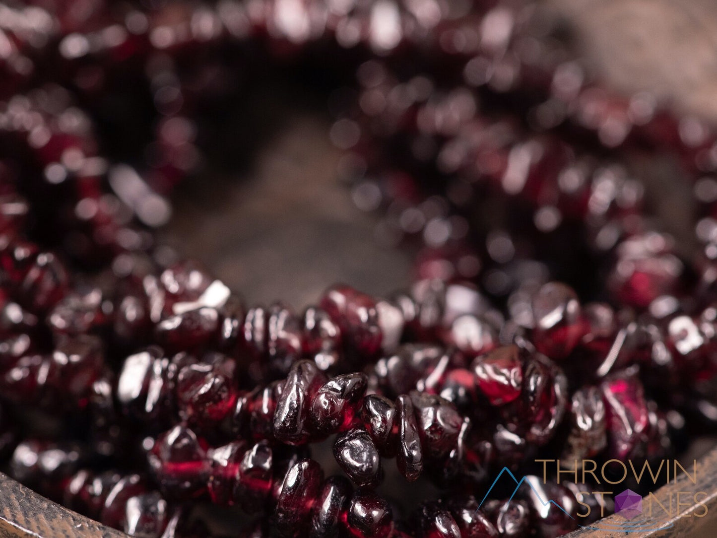 Garnet - Crystal Chip Bracelet