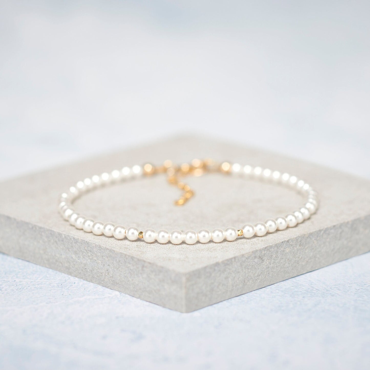 Pearl Bracelet - Dainty, Gold Filled