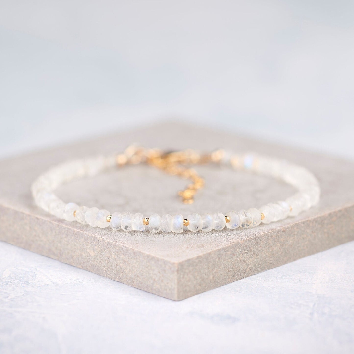 Monstone Bracelet - Dainty, Gold Fill