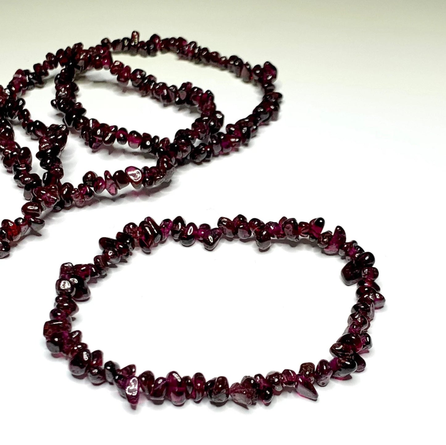 Garnet - Crystal Chip Bracelet